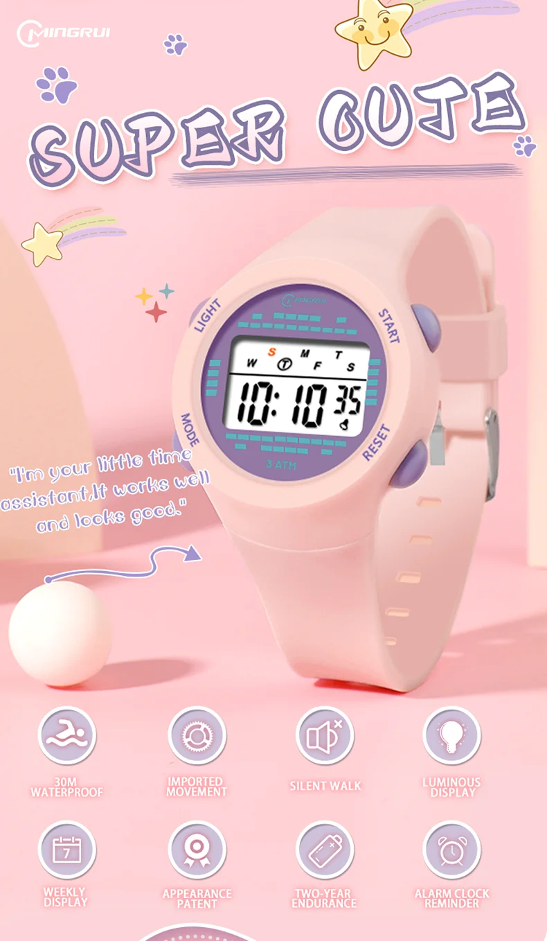 Kids Sport Watches Alarm Stopwatch Children Digital Watch For Boys Girls 30M Waterproof Military Student Electronic Wristwatch