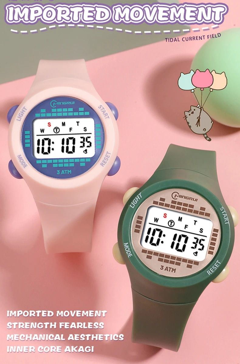 Kids Sport Watches Alarm Stopwatch Children Digital Watch For Boys Girls 30M Waterproof Military Student Electronic Wristwatch