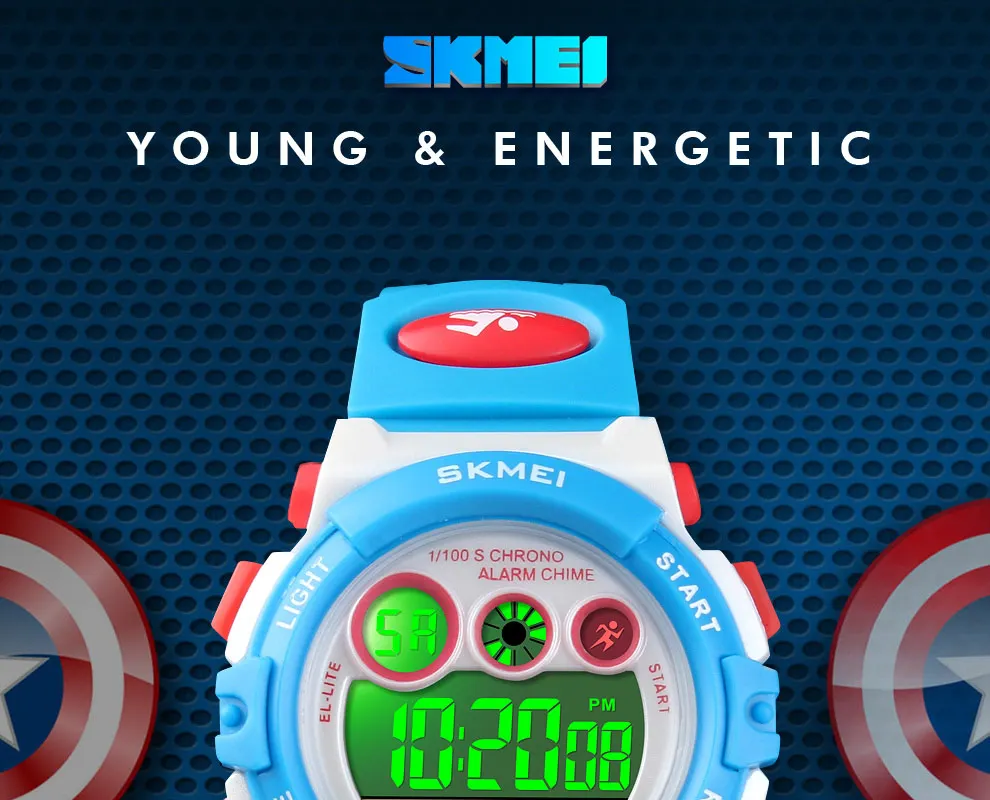 SKMEI 1451 Children Digital Shockproof Watch for Kids Color Alarm Sport Electronic Waterproof Boy Girl Wristwatch Military 1548