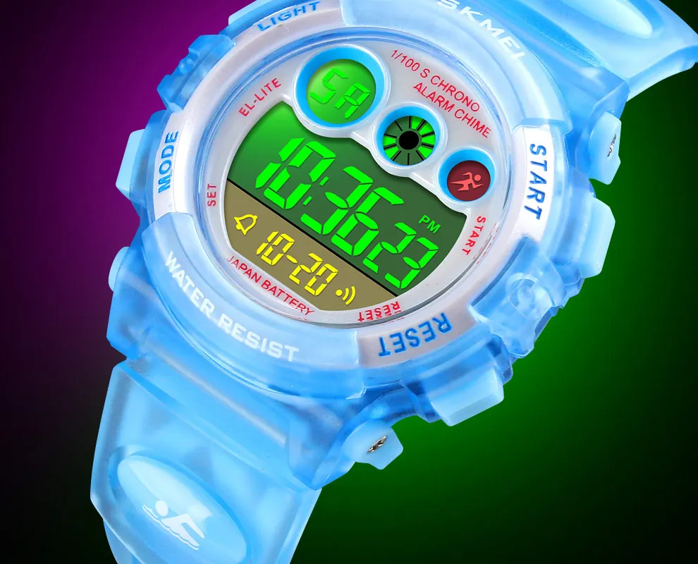 SKMEI 1451 Children Digital Shockproof Watch for Kids Color Alarm Sport Electronic Waterproof Boy Girl Wristwatch Military 1548