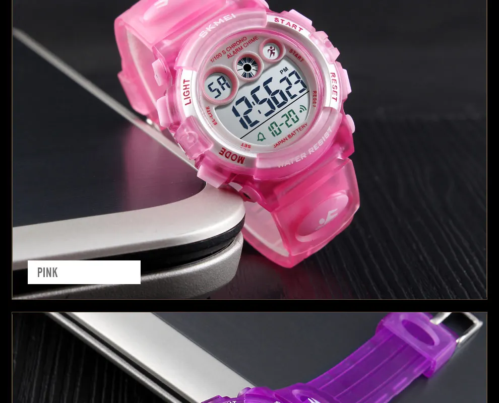 SKMEI 1451 Children Digital Shockproof Watch for Kids Color Alarm Sport Electronic Waterproof Boy Girl Wristwatch Military 1548