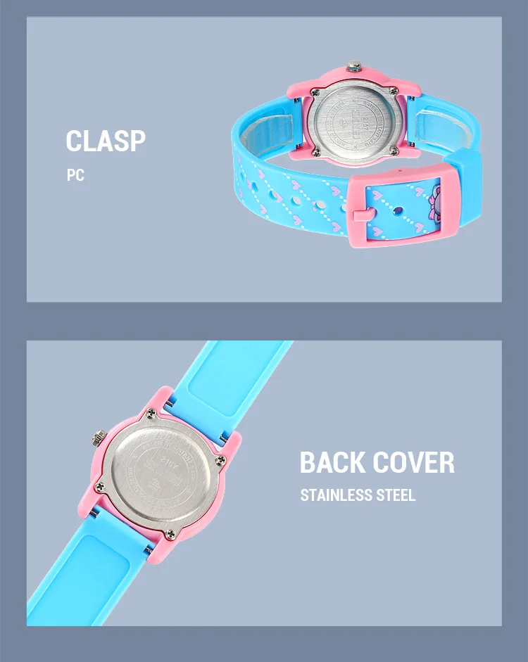 SKMEI Sports Kids Watches 50m Waterproof For Girls Boys Gift Cute Animal Clock Easy Read Children TPU Band Quartz Wristwatch