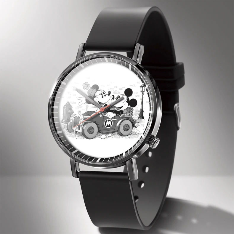 Disney Mickey Minnie Mouse Girl Boy Children's Kids Watch Women Cute Male Female Couple Wrist Watches Birthday Gifts