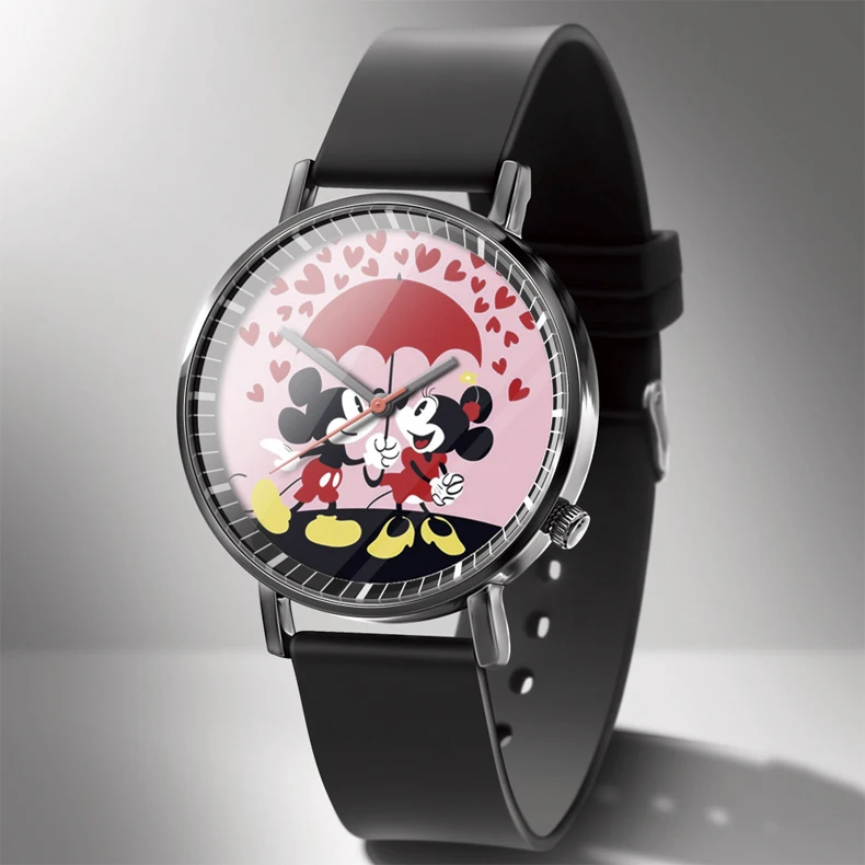 Disney Mickey Minnie Mouse Girl Boy Children's Kids Watch Women Cute Male Female Couple Wrist Watches Birthday Gifts