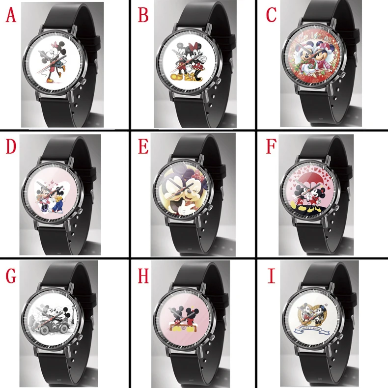 Disney Mickey Minnie Mouse Girl Boy Children's Kids Watch Women Cute Male Female Couple Wrist Watches Birthday Gifts