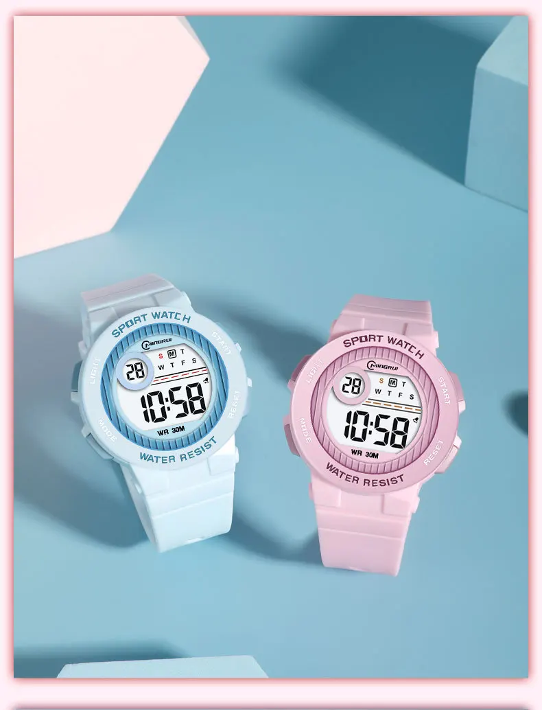 UTHAI CQ422 Fashionable Children's Watch Alarm Clock 30ATM Waterproof LED Night Light Electronic Watch Children's Birthday Gift