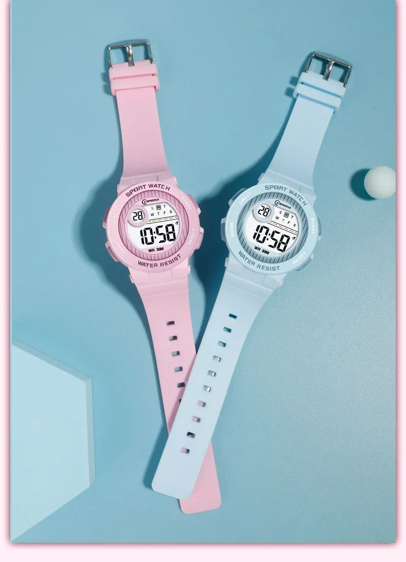 UTHAI CQ422 Fashionable Children's Watch Alarm Clock 30ATM Waterproof LED Night Light Electronic Watch Children's Birthday Gift