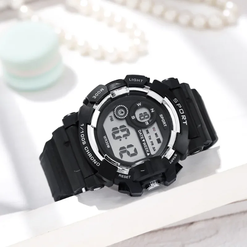 YIKAZE Digital Kids Watch Waterproof Child Sports Watches Multifunction Clock LED Electronic Wristwatch for Kids Boys Girls Gift