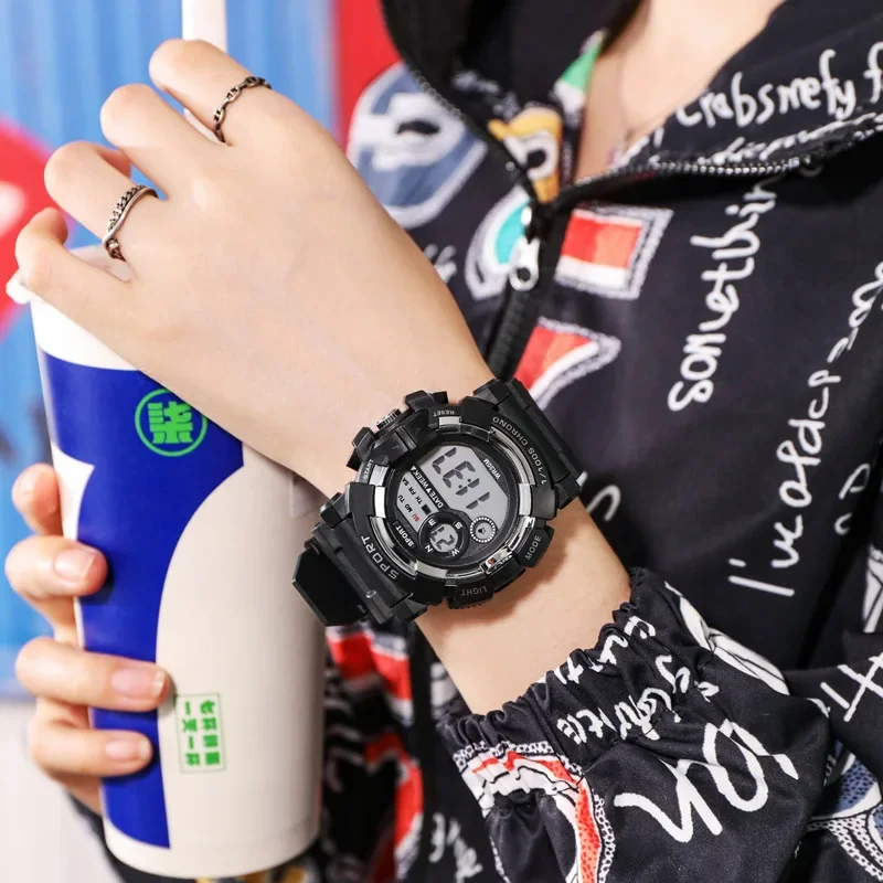 YIKAZE Digital Kids Watch Waterproof Child Sports Watches Multifunction Clock LED Electronic Wristwatch for Kids Boys Girls Gift
