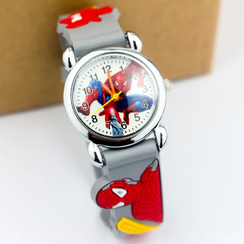 Disney SpiderMan Watch Cute Cartoon Watch Kids Watches Boys Christmas Gift  Leather Quartz Watch