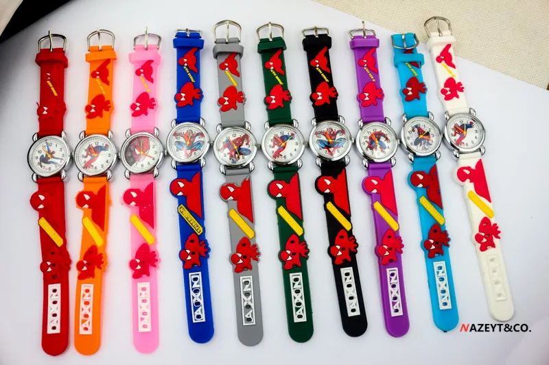 Disney SpiderMan Watch Cute Cartoon Watch Kids Watches Boys Christmas Gift  Leather Quartz Watch