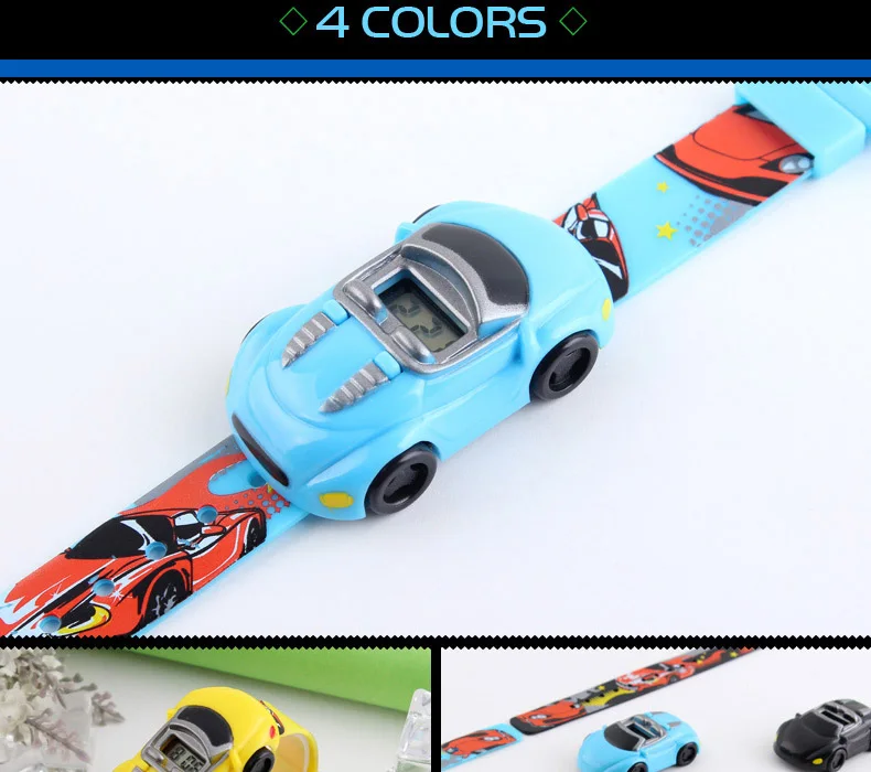 SKMEI Colorful Creative Cartoon Fun Car Mode Children Watches Date Time Clock Wristwatch For Boys Girls Birthday New Year Gift