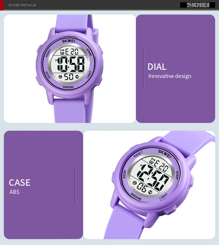 SKMEI 1721 Children Digital Color Shockproof Wristwatch for Boy Girl Sport Waterproof Colorful Kids Electronic Watch Clock 1266