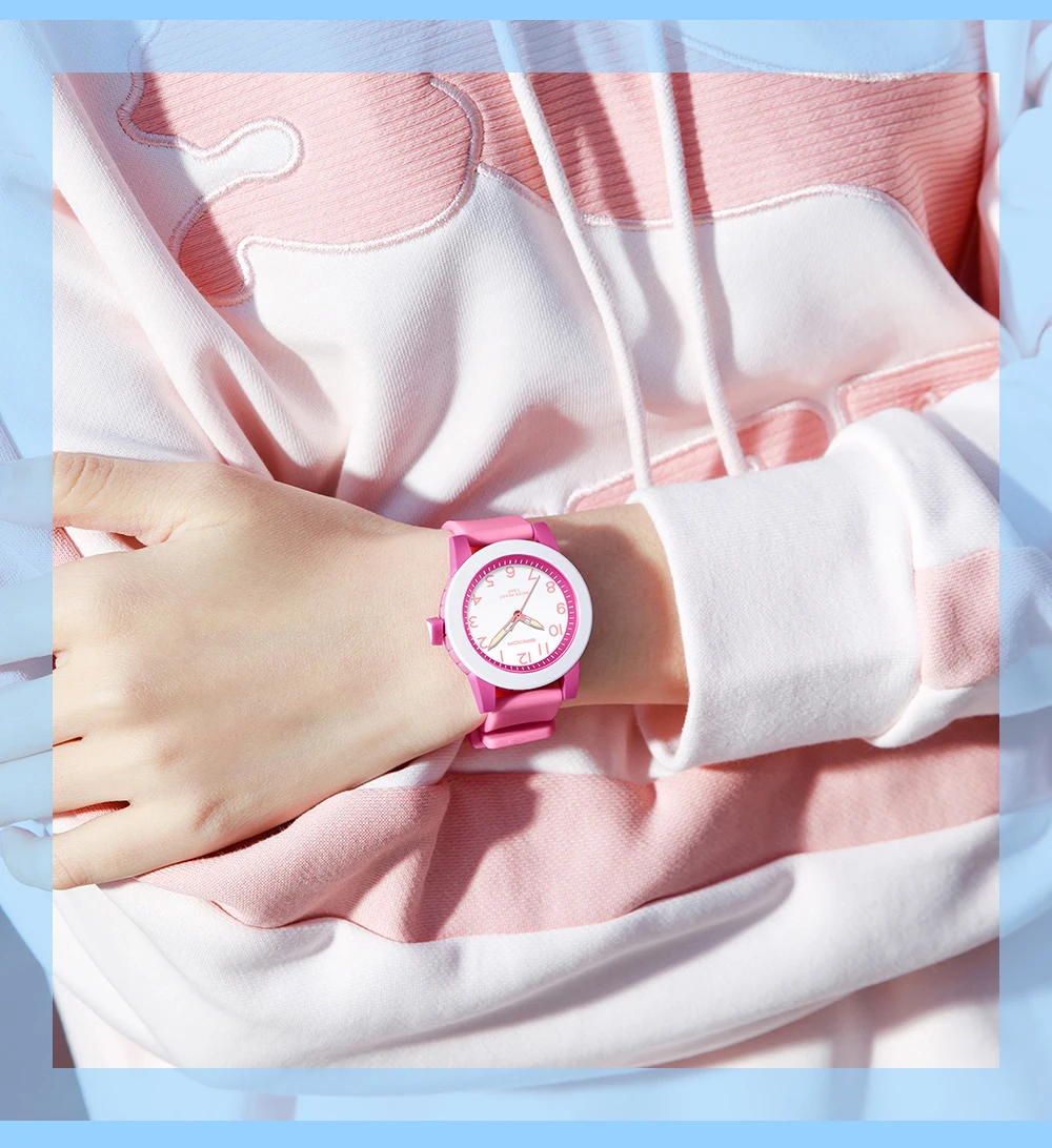 SANDA Women Watches Fashion Silicone Analog Quartz Wrist Watch Baseball Sports Waterproof Boy Girl Casual Clock Children Gifts