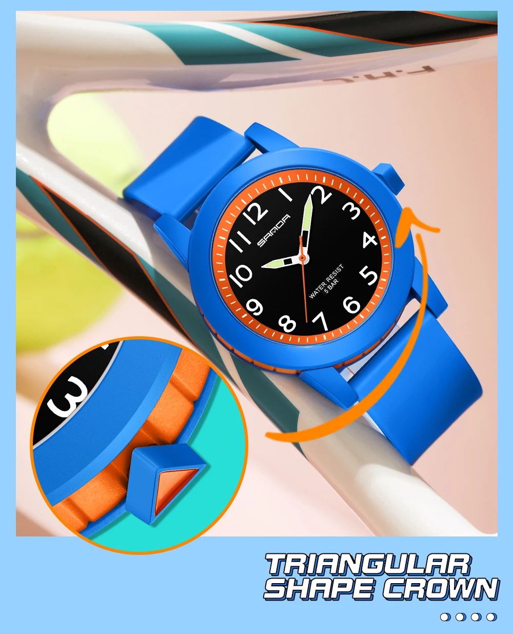 SANDA Women Watches Fashion Silicone Analog Quartz Wrist Watch Baseball Sports Waterproof Boy Girl Casual Clock Children Gifts