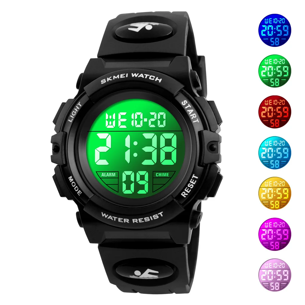 SKMEI Children Watches Boys Girls LED Lanterns Sports Digital Alarm Clock Waterproof Kids Wristwatches 1548 Reloj Nintendo 1266