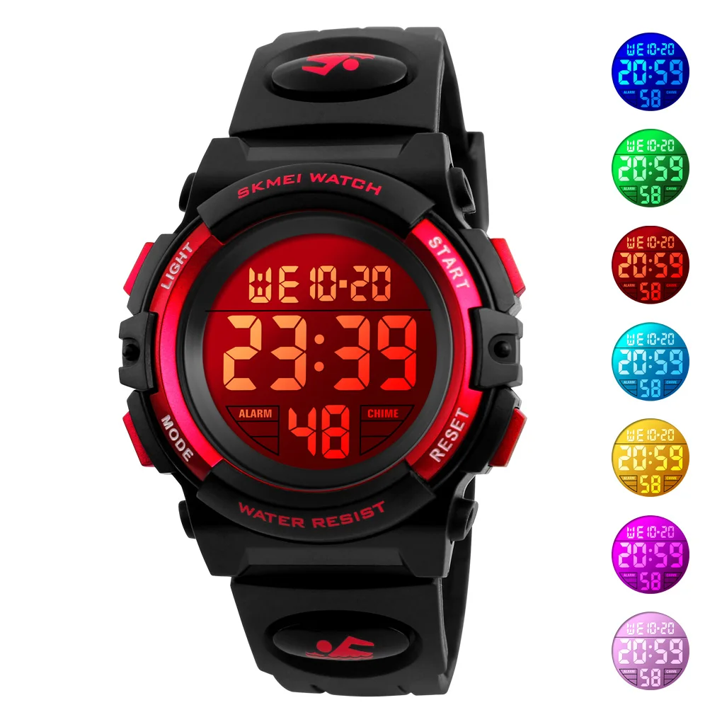 SKMEI Children Watches Boys Girls LED Lanterns Sports Digital Alarm Clock Waterproof Kids Wristwatches 1548 Reloj Nintendo 1266