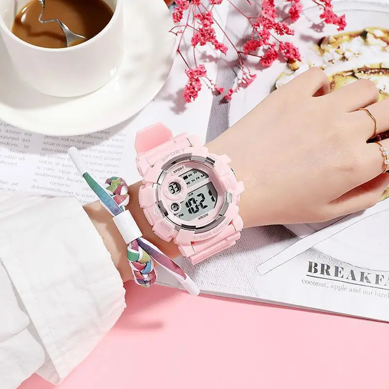 YIKAZE Kids Watches Fashion Luminous Waterproof Alarm Clock Watches Boys and Girls Student Smart Electronic Watch Gift
