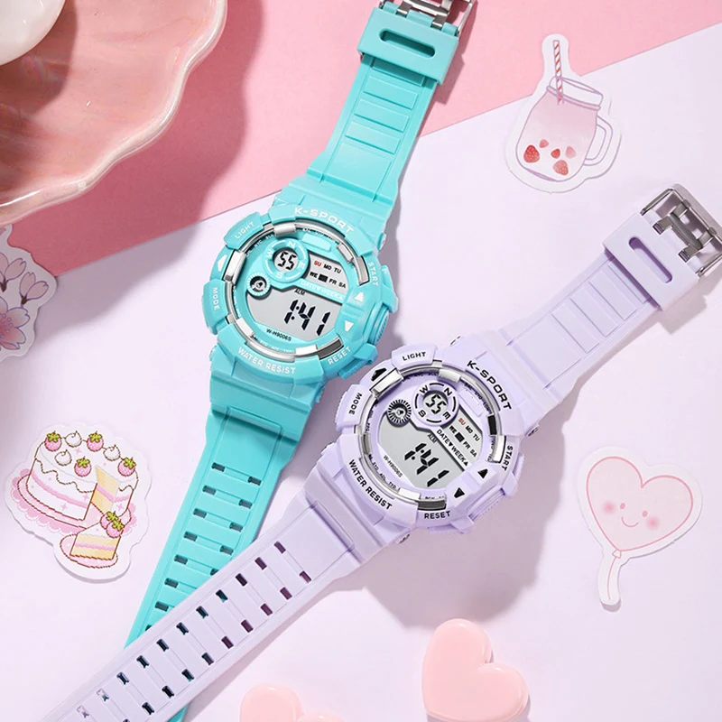 YIKAZE Kids Watches Fashion Luminous Waterproof Alarm Clock Watches Boys and Girls Student Smart Electronic Watch Gift