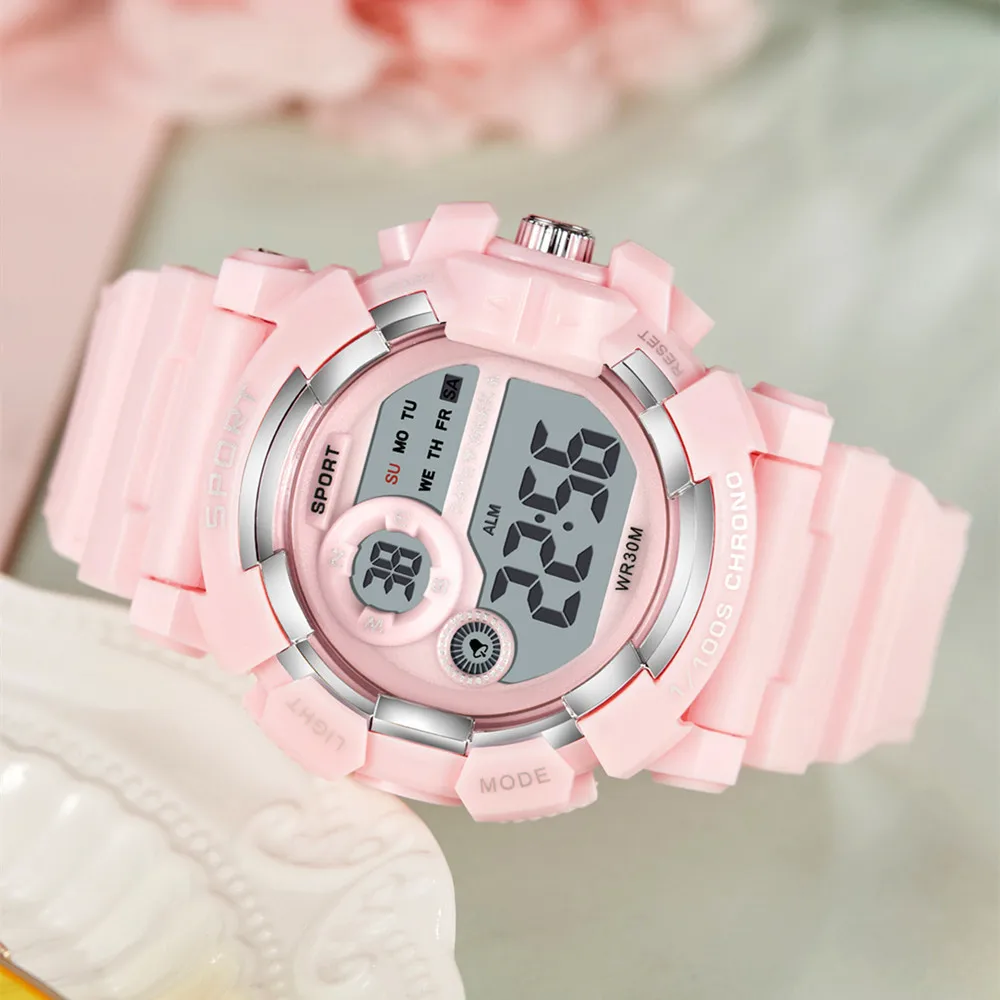 YIKAZE Kids Watches Fashion Luminous Waterproof Alarm Clock Watches Boys and Girls Student Smart Electronic Watch Gift