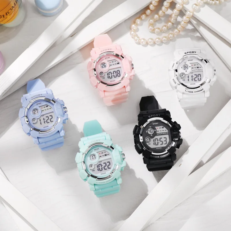 YIKAZE Kids Watches Fashion Luminous Waterproof Alarm Clock Watches Boys and Girls Student Smart Electronic Watch Gift
