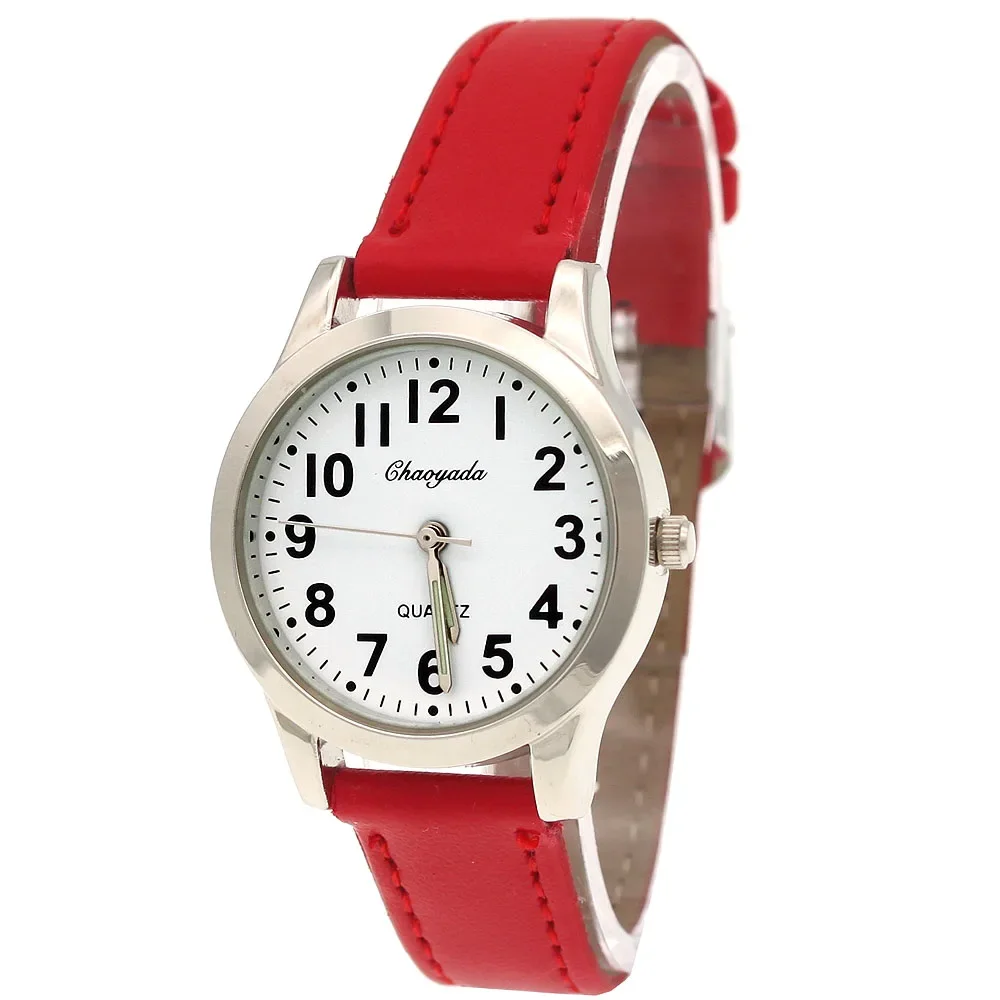 Fashion Student Boy Watch Girls Watches Women Leather Watch Quartz Wristwatches For Kids