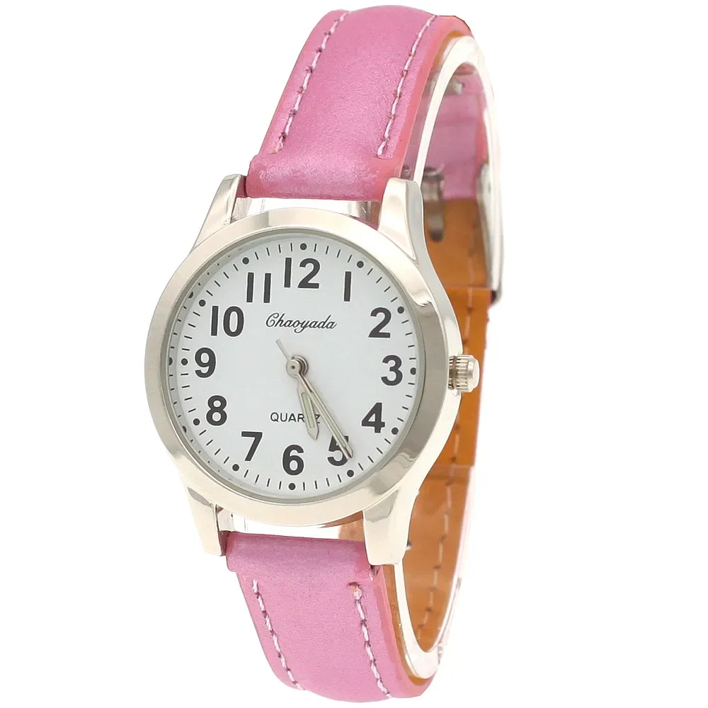 Fashion Student Boy Watch Girls Watches Women Leather Watch Quartz Wristwatches For Kids