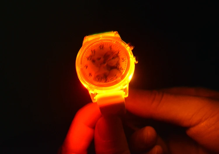 Disney Frozen Princess Elsa Children Cartoon Watches Spiderman Colorful Led Light Boys Watch Girls KidsGift Clock Wristwatch