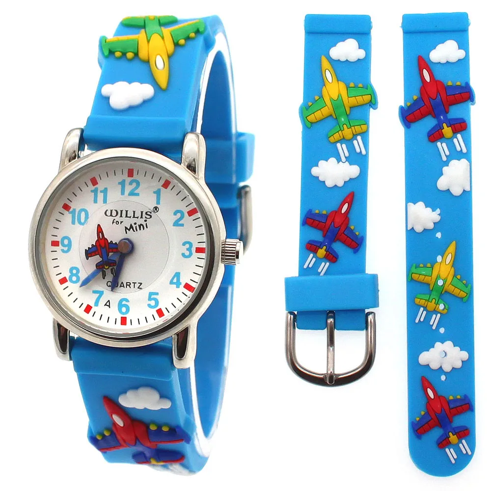 Cartoon Bus Dinosaur 3d Silicone Kids Watch Student Boys Girl Quartz Watch Wholesale Children Sports Watch Kids Gift Clock A27