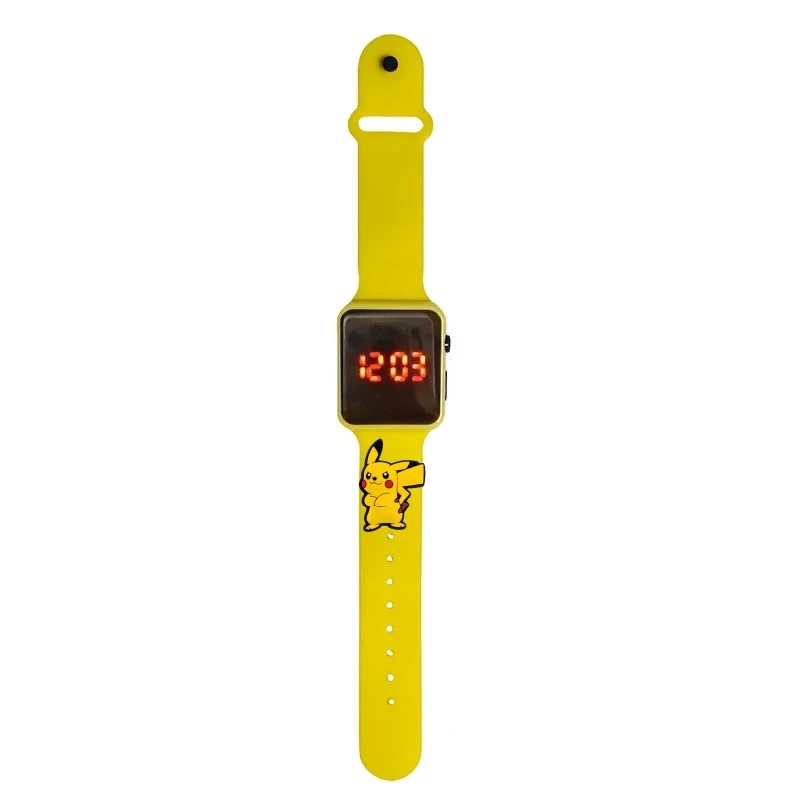 Pikachu Children's Watch Cartoon Fashion Watches Electronic Digital LED Display Watches Waterproof Holiday Gift Kids Watches