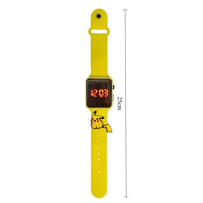Pikachu Children's Watch Cartoon Fashion Watches Electronic Digital LED Display Watches Waterproof Holiday Gift Kids Watches