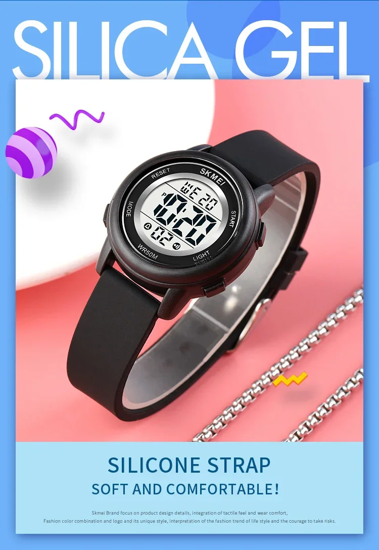 SKMEI 1721 Waterproof Alarm Child Watches montre enfant Boys Girls Sport Kids Watch Colorful Led Children Digital Wristwatches