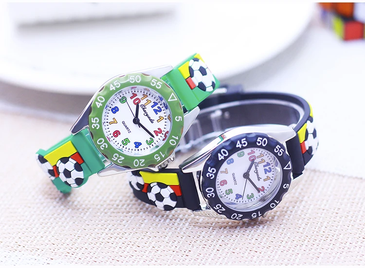 2026 Fashion Children Boys Girls 3D Football Quartz Watches Kids Primary School Student Learn Time Study Sports Watches Gifts