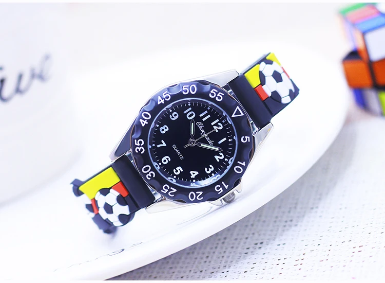 2026 Fashion Children Boys Girls 3D Football Quartz Watches Kids Primary School Student Learn Time Study Sports Watches Gifts