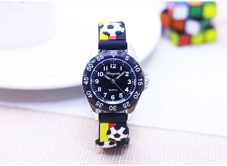 2026 Fashion Children Boys Girls 3D Football Quartz Watches Kids Primary School Student Learn Time Study Sports Watches Gifts