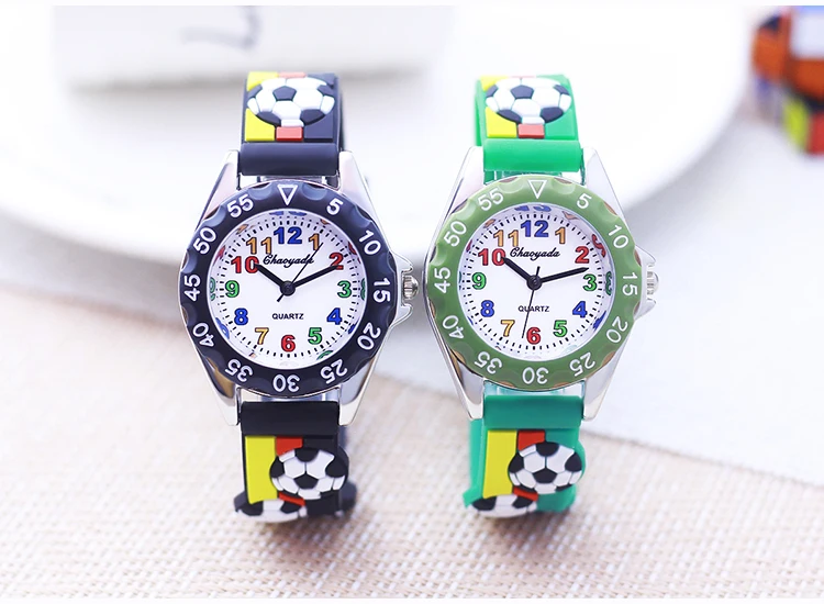 2026 Fashion Children Boys Girls 3D Football Quartz Watches Kids Primary School Student Learn Time Study Sports Watches Gifts