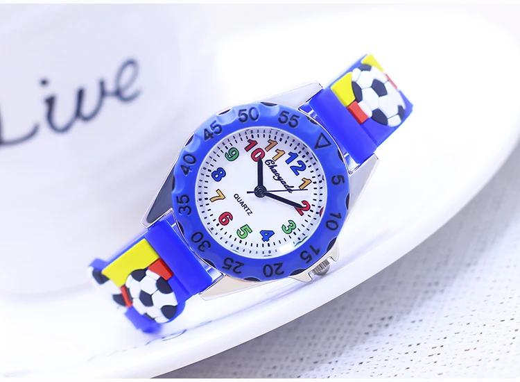 2026 Fashion Children Boys Girls 3D Football Quartz Watches Kids Primary School Student Learn Time Study Sports Watches Gifts