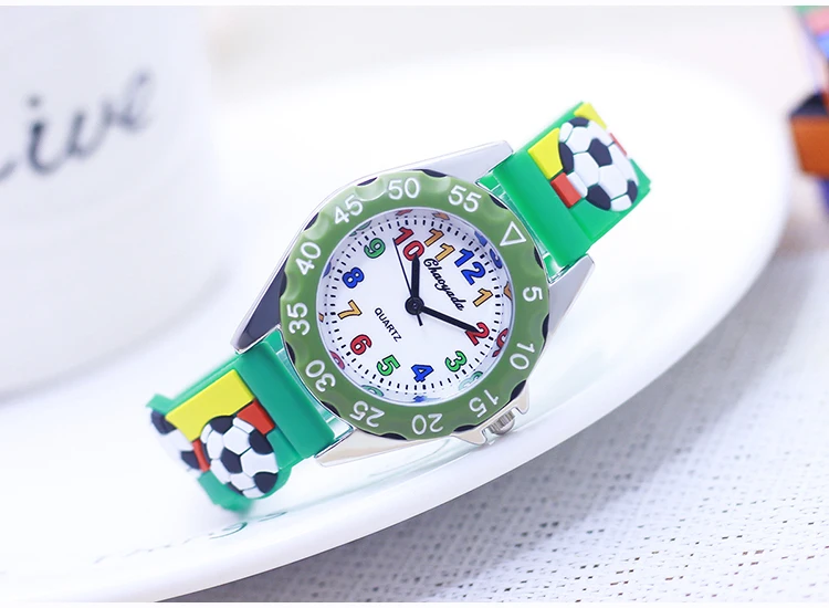 2026 Fashion Children Boys Girls 3D Football Quartz Watches Kids Primary School Student Learn Time Study Sports Watches Gifts