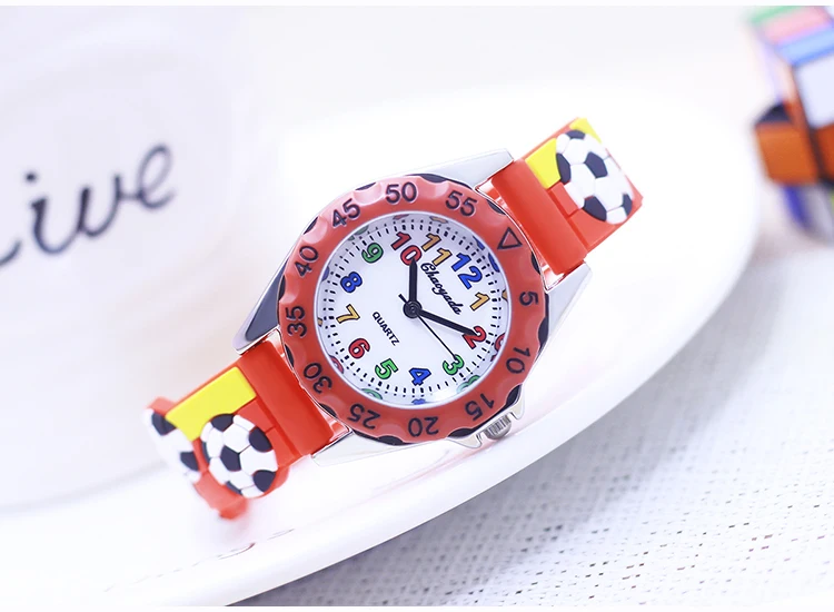 2026 Fashion Children Boys Girls 3D Football Quartz Watches Kids Primary School Student Learn Time Study Sports Watches Gifts