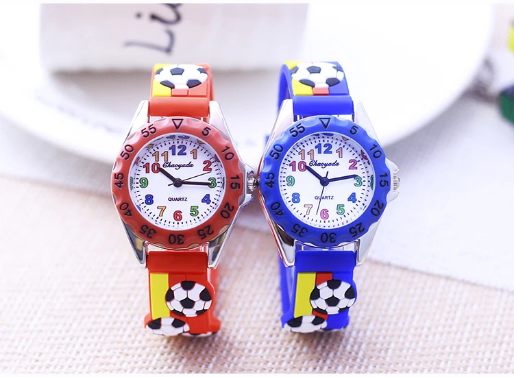 2026 Fashion Children Boys Girls 3D Football Quartz Watches Kids Primary School Student Learn Time Study Sports Watches Gifts