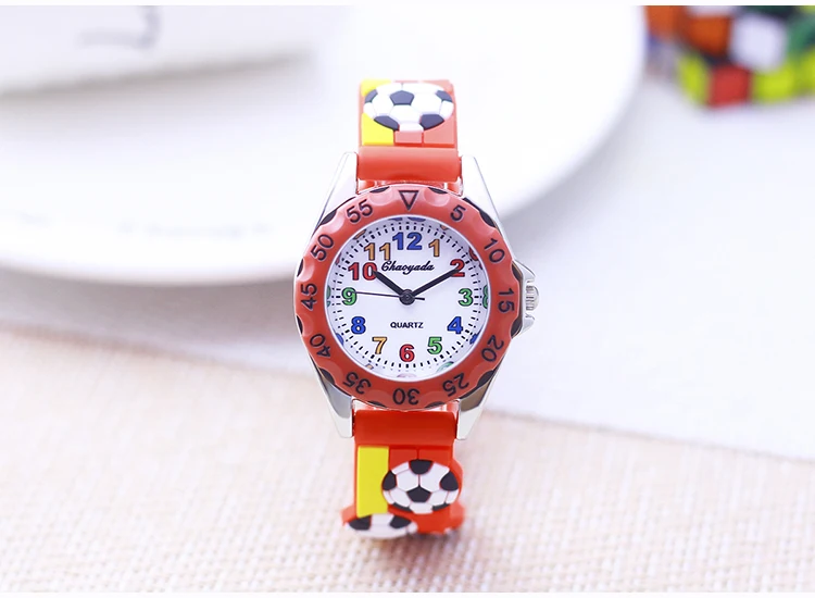 2026 Fashion Children Boys Girls 3D Football Quartz Watches Kids Primary School Student Learn Time Study Sports Watches Gifts