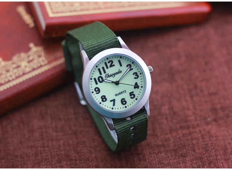 2026 CYD High Quality Boys Girls Outdoor Sport Quartz Wristwatches Students Learning Time Clock Fashion Luminous Canvas Watches
