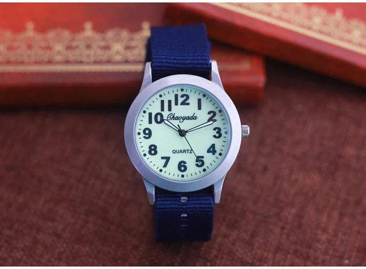 2026 CYD High Quality Boys Girls Outdoor Sport Quartz Wristwatches Students Learning Time Clock Fashion Luminous Canvas Watches