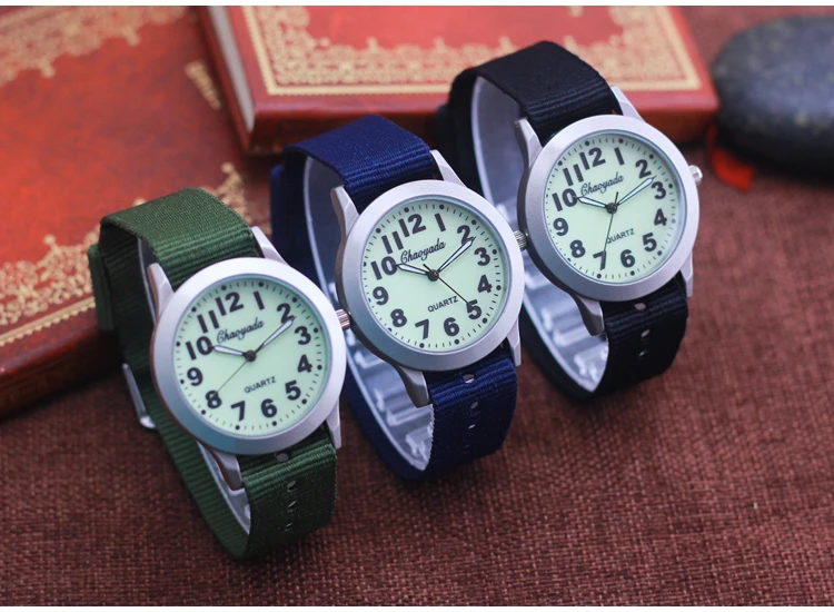 2026 CYD High Quality Boys Girls Outdoor Sport Quartz Wristwatches Students Learning Time Clock Fashion Luminous Canvas Watches