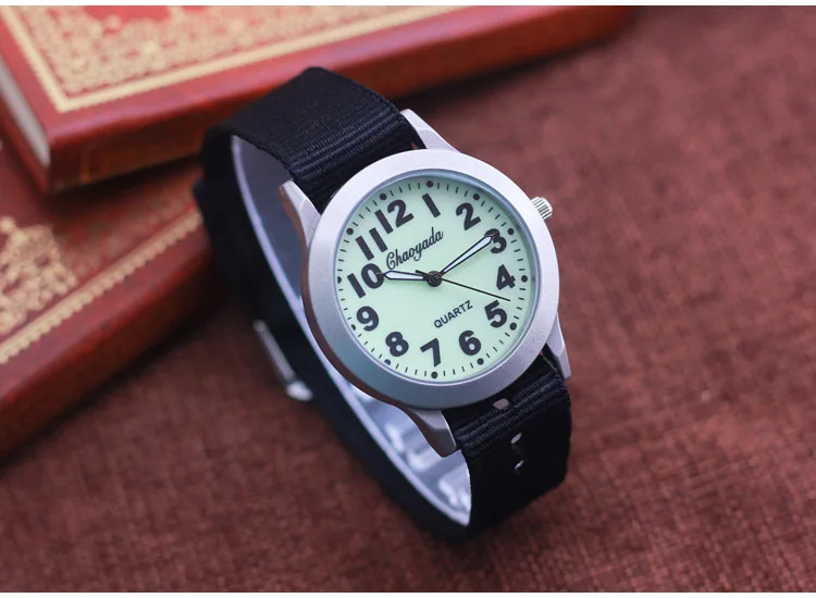 2026 CYD High Quality Boys Girls Outdoor Sport Quartz Wristwatches Students Learning Time Clock Fashion Luminous Canvas Watches