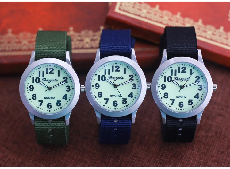 2026 CYD High Quality Boys Girls Outdoor Sport Quartz Wristwatches Students Learning Time Clock Fashion Luminous Canvas Watches