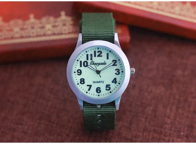 2026 CYD High Quality Boys Girls Outdoor Sport Quartz Wristwatches Students Learning Time Clock Fashion Luminous Canvas Watches