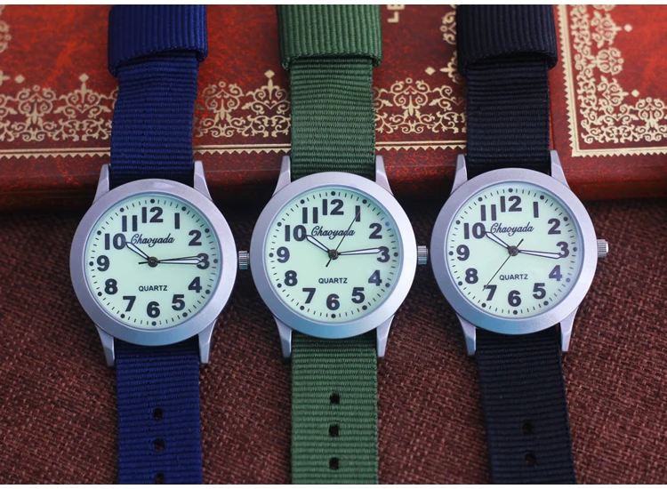 2026 CYD High Quality Boys Girls Outdoor Sport Quartz Wristwatches Students Learning Time Clock Fashion Luminous Canvas Watches