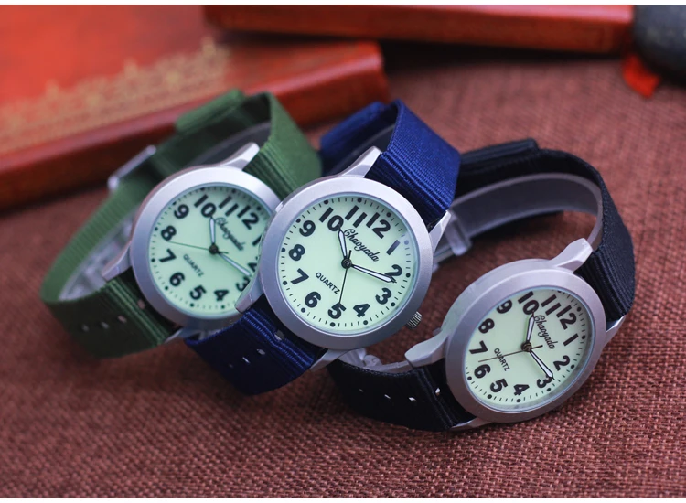 2026 CYD High Quality Boys Girls Outdoor Sport Quartz Wristwatches Students Learning Time Clock Fashion Luminous Canvas Watches