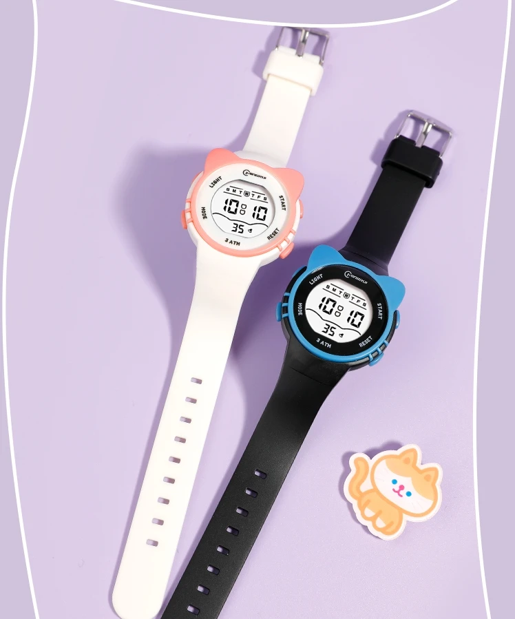 Children Watch Waterproof Cartoon Digital Watch for Girls Boys Pink LCD Electronic Sport Kid Watches Alarm Clocks Gifts